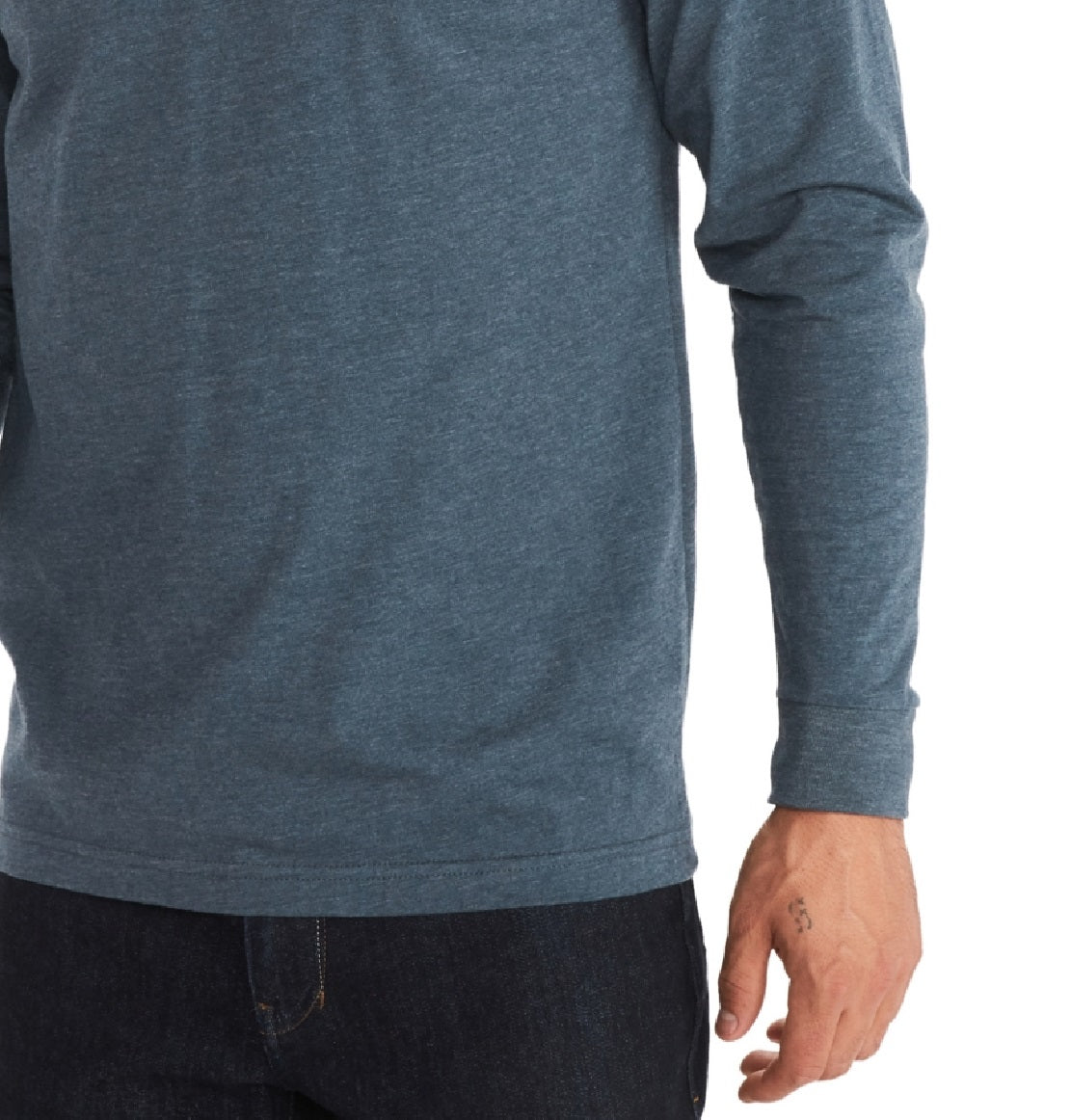 Camiseta masculina de manga comprida com estampa gráfica Wilderness Guide da Marmot, azul, tamanho pequeno