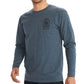 Camiseta masculina de manga comprida com estampa gráfica Wilderness Guide da Marmot, azul, tamanho pequeno