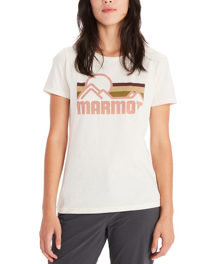 Camiseta feminina Marmot Coastal, branca, tamanho pequeno