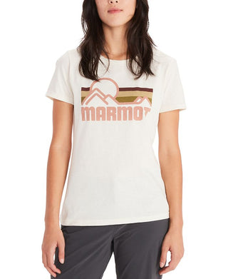 Camiseta feminina Marmot Coastal, branca, tamanho pequeno