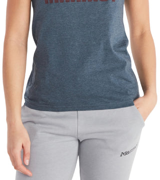 Camiseta feminina Marmot Coastal azul tamanho X-G