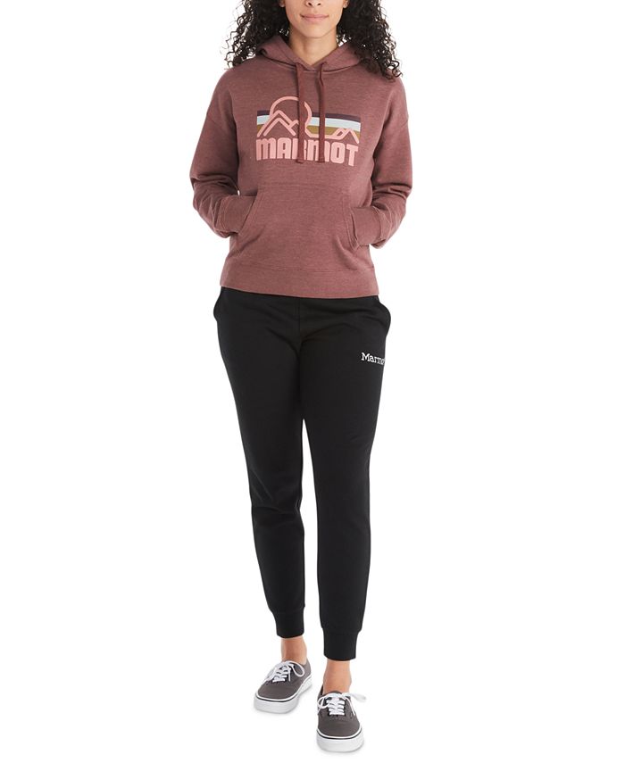 Moletom com capuz feminino Marmot Coastal Fleece vermelho tamanho X-S