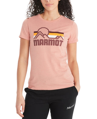 Camiseta feminina Marmot Coastal rosa tamanho X-G