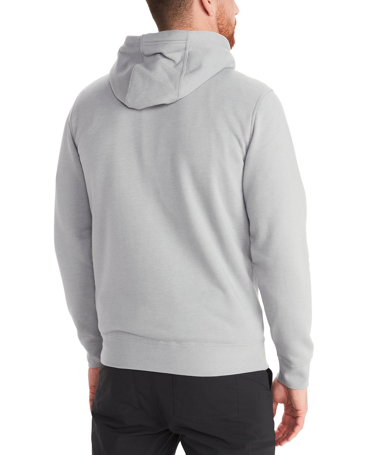 Moletom com capuz Marmot masculino com zíper completo, cinza, tamanho XX-G