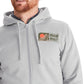 Moletom com capuz Marmot masculino com zíper completo, cinza, tamanho XX-G