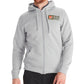 Moletom com capuz Marmot masculino com zíper completo, cinza, tamanho XX-G