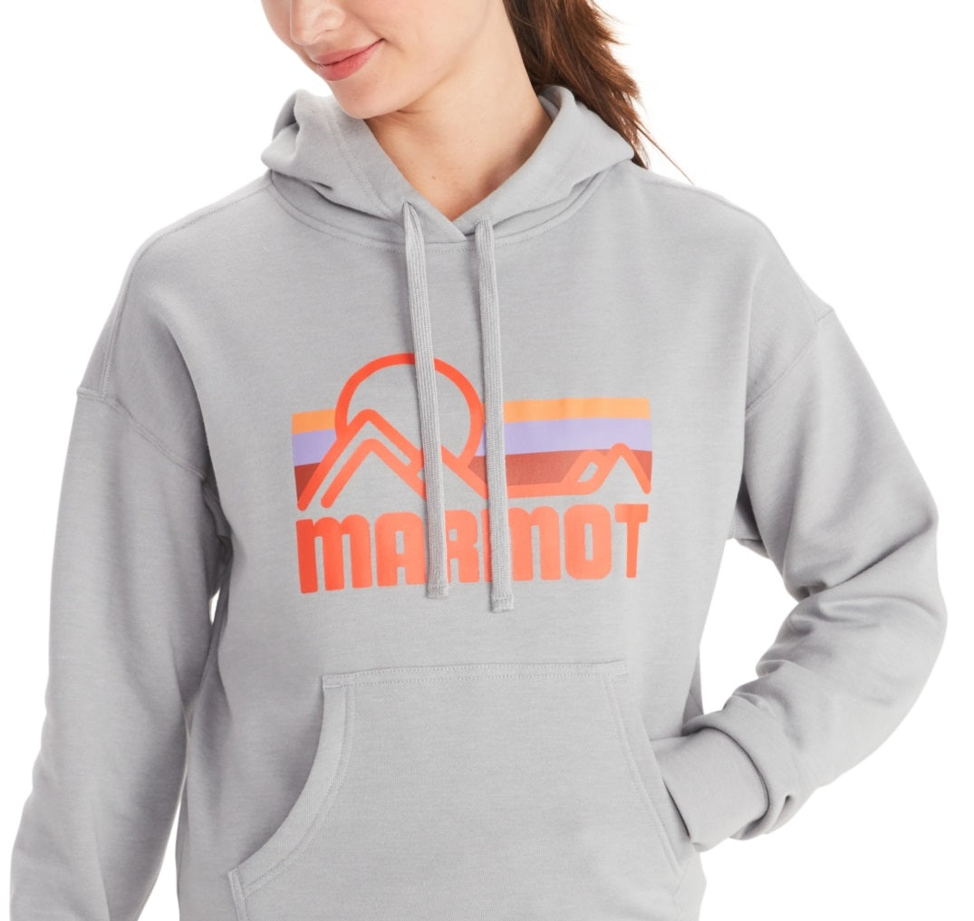 Moletom com capuz feminino Marmot Coastal cinza tamanho X-G