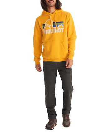 Moletom com capuz masculino Marmot Coastal, amarelo, tamanho GG