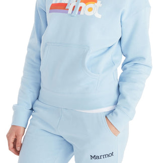 Moletom com capuz feminino Marmot Oceanside Graphic Print Azul Tamanho X-G