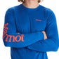 Camisa masculina Marmot com logotipo Windridge, azul, tamanho extragrande