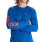Camisa masculina Marmot com logotipo Windridge, azul, tamanho extragrande