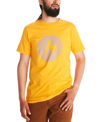 Camiseta masculina de manga curta Transporter da Marmot, amarela, tamanho XL