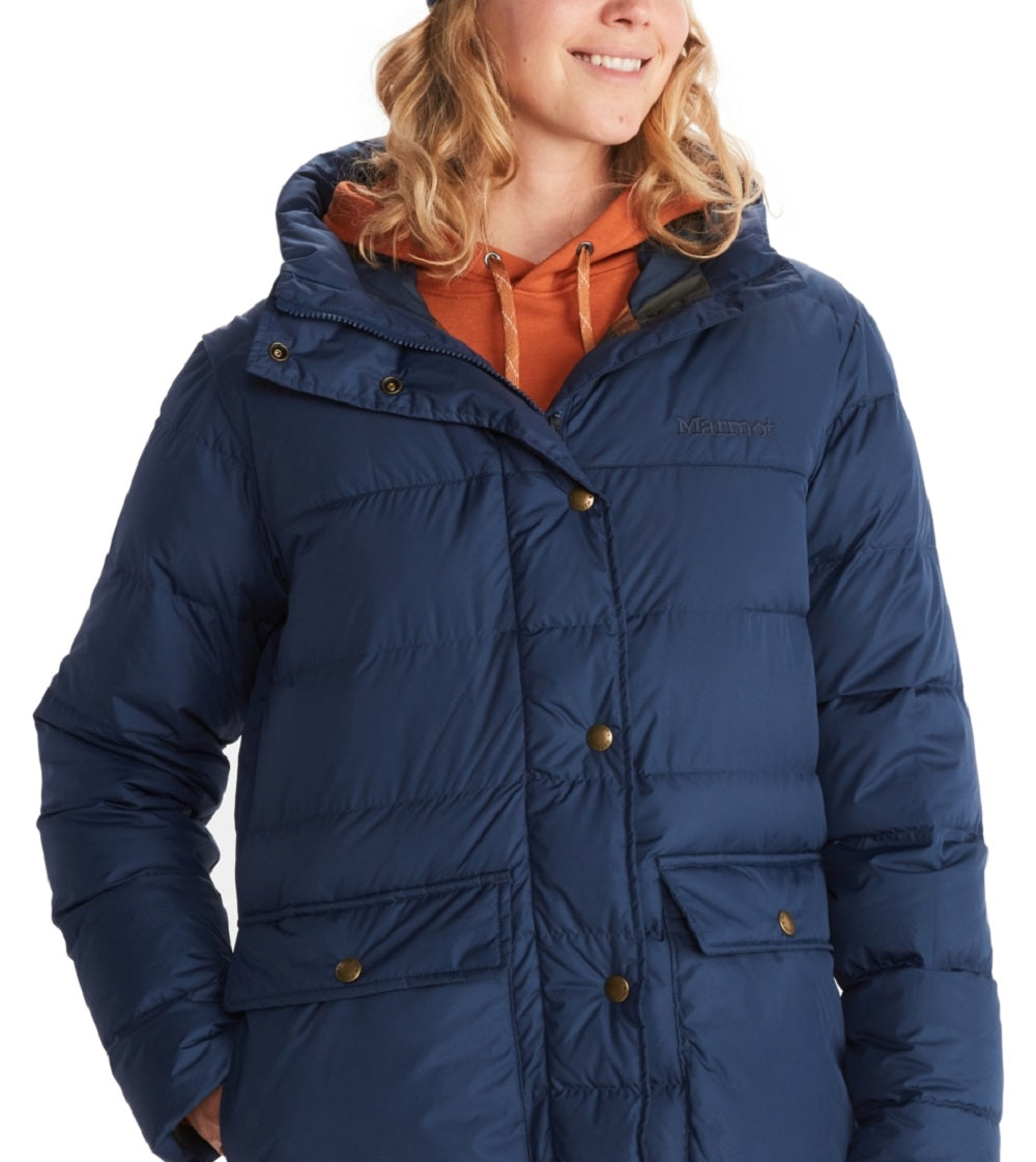 Jaqueta Parka Marmot Strollbridge Down Feminina Azul Tamanho Grande