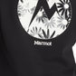 Moletom com capuz feminino Marmot Daisy Logo Graphic de peso médio, preto, tamanho grande