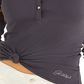 Blusa Henley Feminina GUESS com Logo e Malha Rib Azul, Tamanho X-G