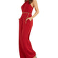 Macacão feminino GUESS Madeline com detalhe de corrente e alças finas, vermelho, tamanho X-G