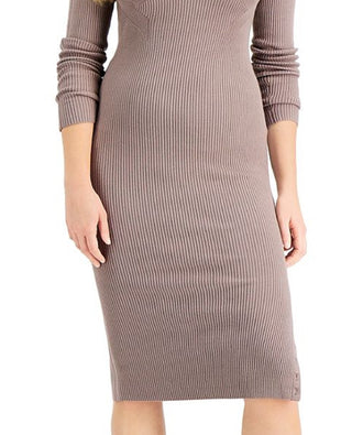 GUESS Women's Shae Buttoned Sweater Dress Purple Size X-Large