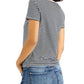 Camiseta feminina com logo GUESS, preta, tamanho pequeno