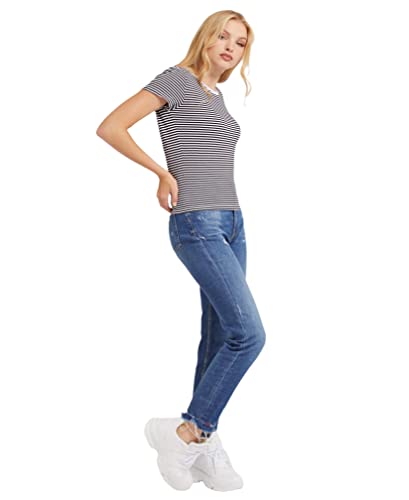 Camiseta Guss Feminina com Logo para Bebê, Manga Curta, Cinza, Tamanho Grande