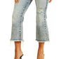 Calça jeans curta flare Ayla Kick feminina GUESS, azul, tamanho 31