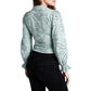 Blusa envolvente Kamy Eyelet GUESS feminina verde tamanho grande