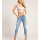 GUESS Amina Linen Short Cropped Feminino Rosa Tamanho P