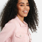 Jaqueta Trucker Jeans Stevie Feminina GUESS Rosa Tamanho P