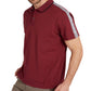 Camisa polo masculina GUESS com estampa de logotipo em piquê, vermelha, tamanho XX-G