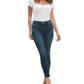 Calça jeans skinny feminina GUESS Eco 1981 azul, tamanho 32