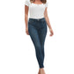 Calça jeans skinny feminina GUESS Eco 1981 azul, tamanho 32