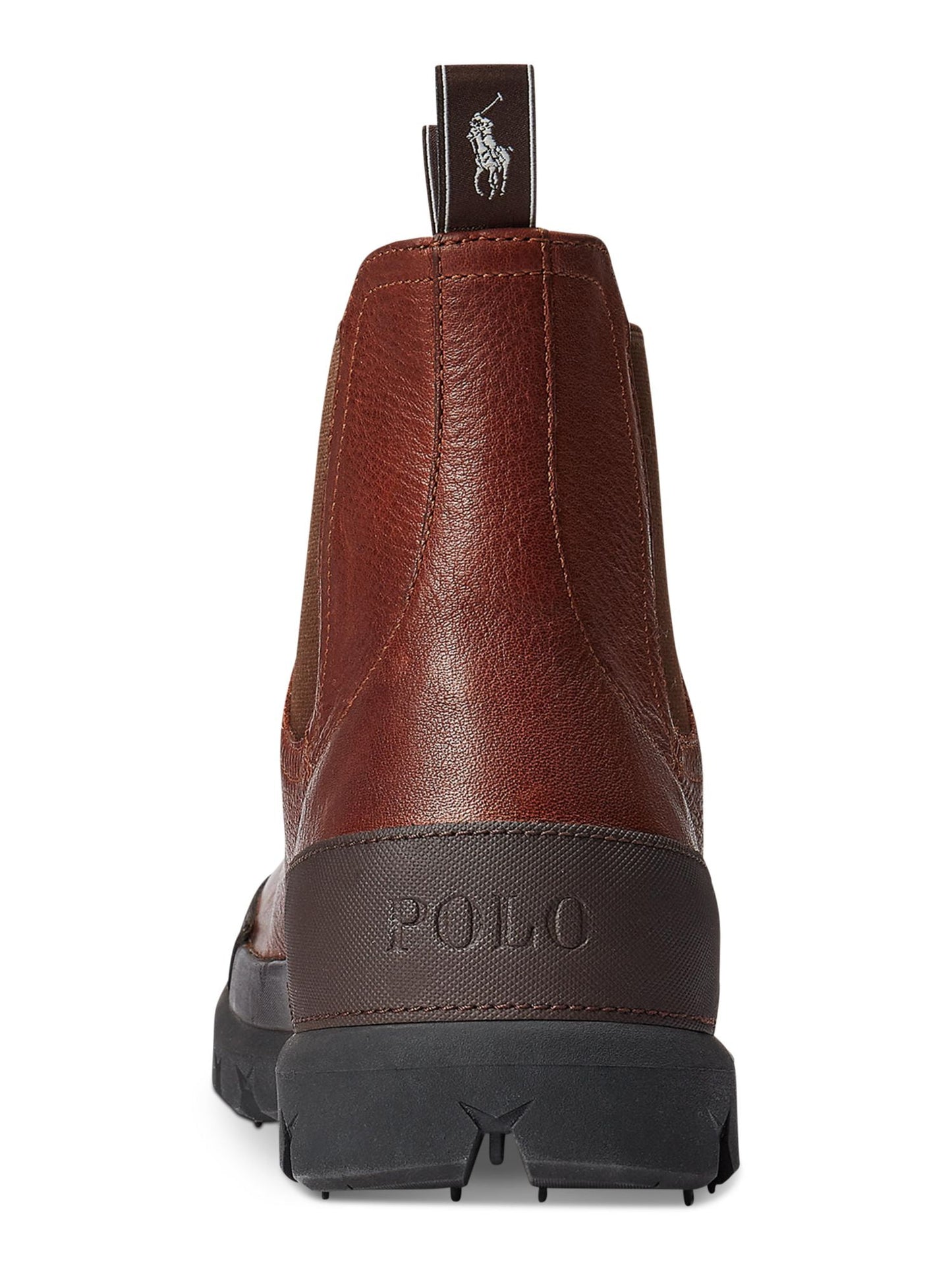 Polo Ralph Lauren Masculino Treaded Comfort Oslo Bico Redondo Cunha Couro Chelsea Marrom Tamanho 11,5 D