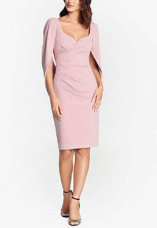 Vestido feminino Betsy &amp; Adam com mangas compridas e máscara facial rosa, tamanho 6