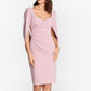 Vestido feminino Betsy &amp; Adam com mangas compridas e máscara facial rosa, tamanho 6