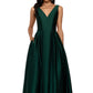 Vestido de baile Betsy &amp; Adam feminino de cetim alto e baixo, verde, tamanho 4