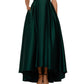 Vestido de baile Betsy &amp; Adam feminino de cetim alto e baixo, verde, tamanho 4