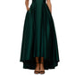 Vestido de baile Betsy &amp; Adam feminino de cetim alto e baixo, verde, tamanho 14