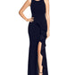 Vestido de crepe com babados Betsy &amp; Adam feminino Scuba, preto, tamanho 14