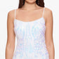 Vestido de festa feminino Betsy &amp; Adam com lantejoulas, branco, tamanho 0