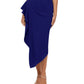 Vestido feminino Betsy &amp; Adam com babados e ombros de fora, azul, tamanho 10