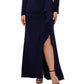 Vestido Betsy &amp; Adam Feminino Decote V Com Máscara Combinando Azul Tamanho Pequeno Pequeno
