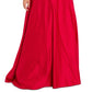 Vestido feminino Betsy &amp; Adam com decote em V, vermelho, tamanho grande