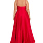 Vestido feminino Betsy &amp; Adam com decote em V, vermelho, tamanho 18W