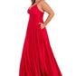 Vestido feminino Betsy &amp; Adam com decote em V, vermelho, tamanho 20W
