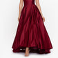 Vestido longo sem alças Betsy &amp; Adam feminino, vermelho, tamanho 0, pequeno