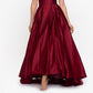 Vestido longo sem alças Betsy &amp; Adam feminino, vermelho, tamanho 4, pequeno