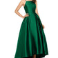 Vestido de baile de cetim feminino Betsy &amp; Adam, verde, tamanho 4