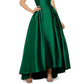 Vestido de baile de cetim feminino Betsy &amp; Adam, verde, tamanho 4