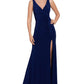Vestido feminino franzido Betsy &amp; Adam, azul, tamanho 4