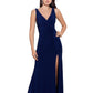 Vestido feminino franzido Betsy &amp; Adam, azul, tamanho 4