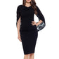 Vestido tubinho com detalhe de renda Betsy &amp; Adam feminino, preto, tamanho 12